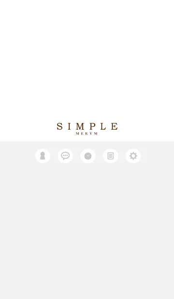 [LINE着せ替え] SIMPLE ICON WHITE-MEKYM 26.の画像1