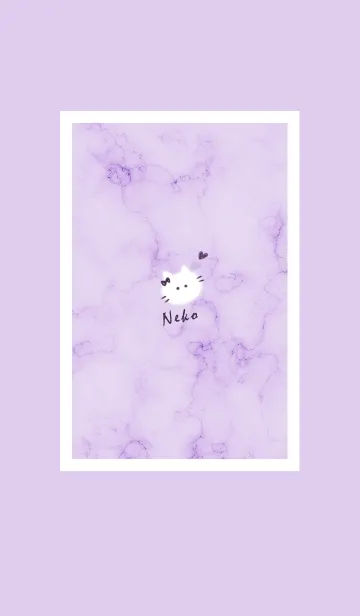 [LINE着せ替え] ～大理石と猫2♥パープル12_1～の画像1