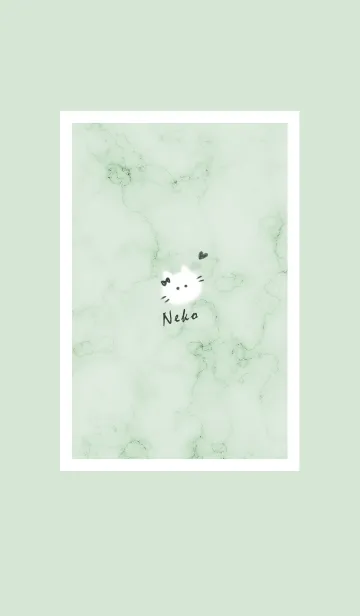 [LINE着せ替え] ～大理石と猫2♥グリーン07_1～の画像1