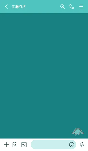 [LINE着せ替え] 青緑 : シンプル恐竜の画像3