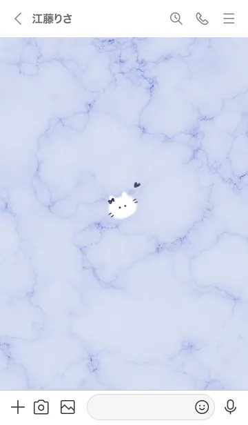 [LINE着せ替え] ～大理石と猫2♥パープル11_1～の画像3