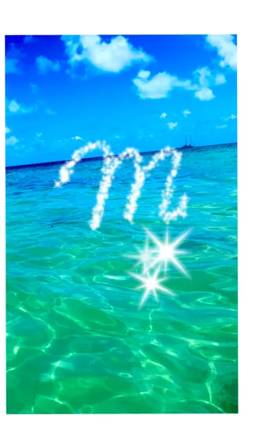 [LINE着せ替え] イニシャル M  海 全体運上昇の画像1