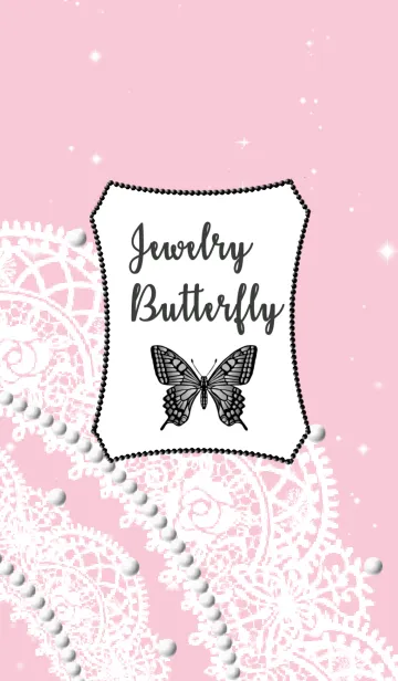 [LINE着せ替え] Jewelry Butterfly♡シンデレラピンクの画像1