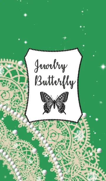 [LINE着せ替え] Jewelry Butterfly♡greenの画像1