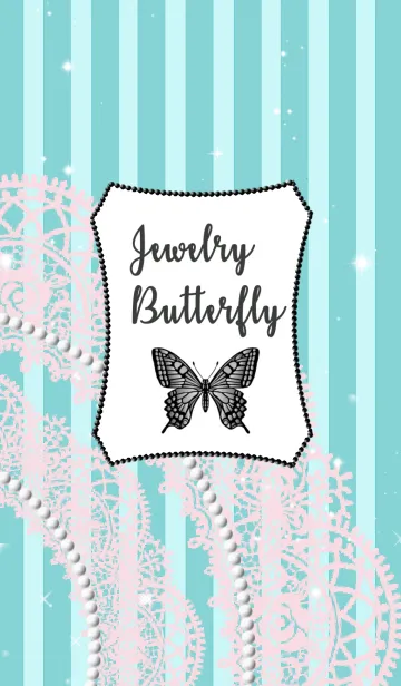 [LINE着せ替え] Jewelry Butterfly♡ピンク＆水色の画像1