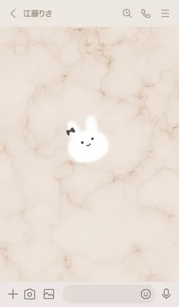 [LINE着せ替え] 大理石と笑顔のうーたん2♥ブラウン08_1の画像3