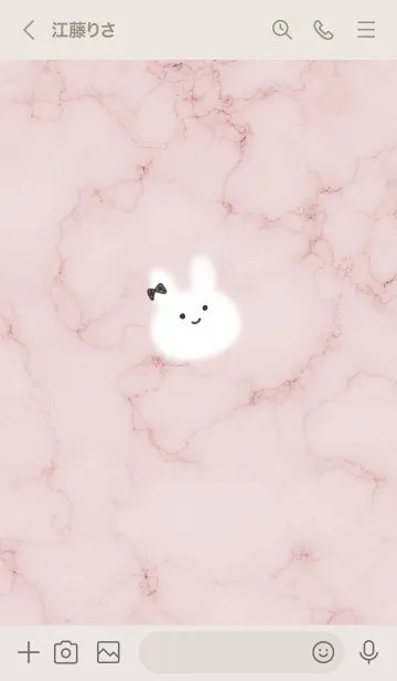 [LINE着せ替え] ～大理石と笑顔のうーたん2♥ピンク07_1～の画像3