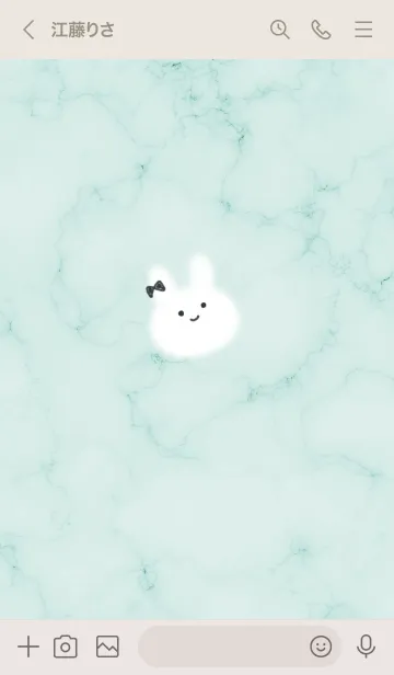 [LINE着せ替え] 大理石と笑顔のうーたん2♥グリーン02_1の画像3