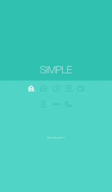 [LINE着せ替え] B21.26_グリーン8-3の画像1