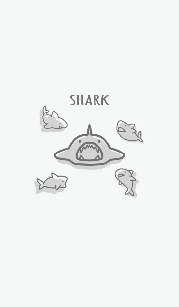 [LINE着せ替え] グレー : シンプルなサメ着せ替えの画像1