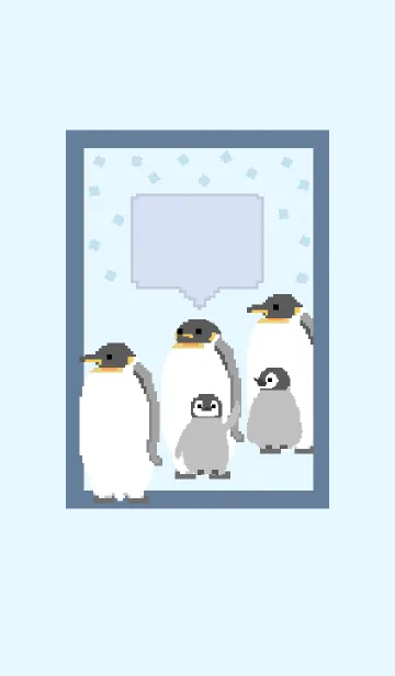 [LINE着せ替え] ドットなペンギン 4の画像1