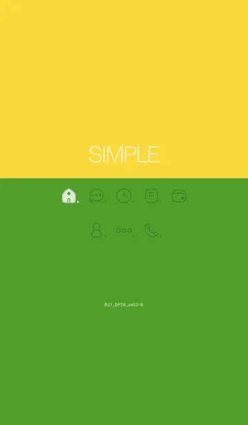 [LINE着せ替え] B21.26_イエロー2-6の画像1