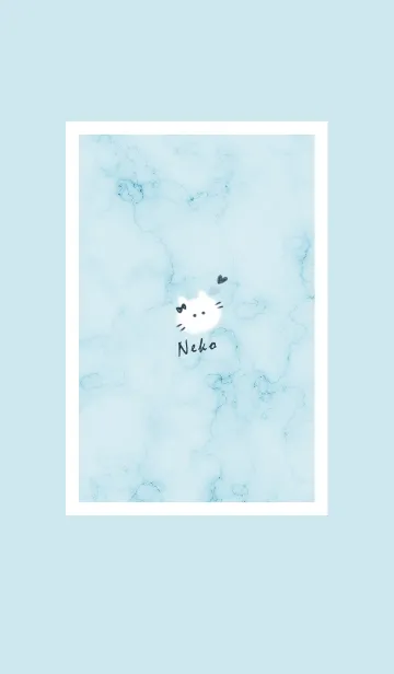 [LINE着せ替え] ～大理石と猫2♥ブルー09_1～の画像1