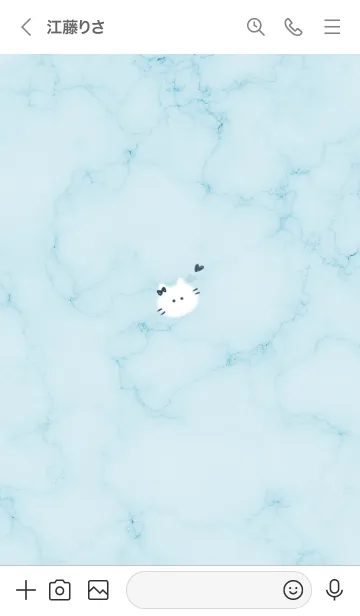 [LINE着せ替え] ～大理石と猫2♥ブルー09_1～の画像3