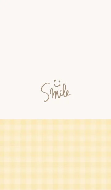 [LINE着せ替え] 無地ギンガムチェック イエロー2の画像1