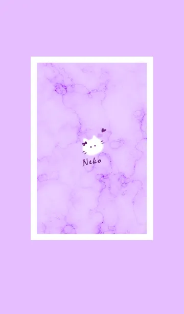 [LINE着せ替え] ～大理石と猫2♥パープル21_1～の画像1