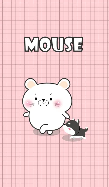 [LINE着せ替え] Little Cute White Mouse Theme (JP)の画像1