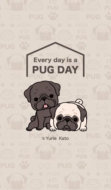 [LINE着せ替え] Every day is a PUG DAYの画像1