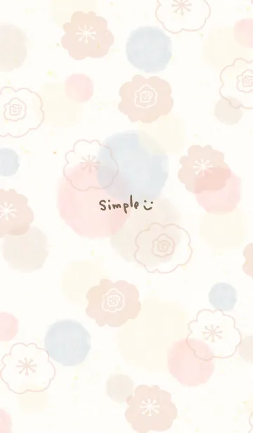 [LINE着せ替え] シンプル 水彩 お花10の画像1