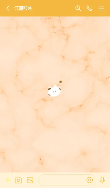 [LINE着せ替え] ～大理石と猫2♥オレンジ25_2～の画像3