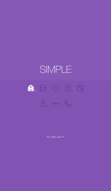 [LINE着せ替え] 621.25_パープル1-9の画像1