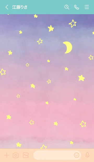 [LINE着せ替え] 三日月と星ときれいなお空28の画像3