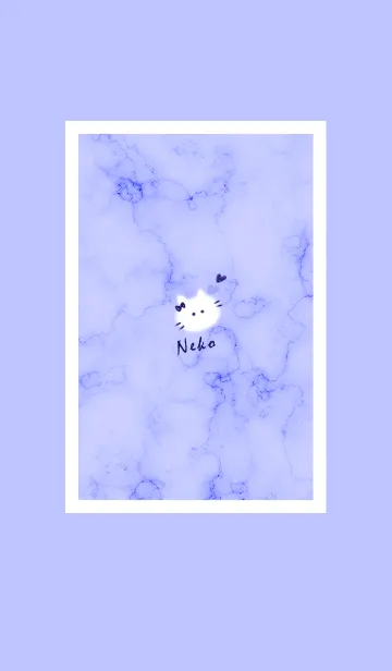 [LINE着せ替え] ～大理石と猫2♥パープル20_1～の画像1