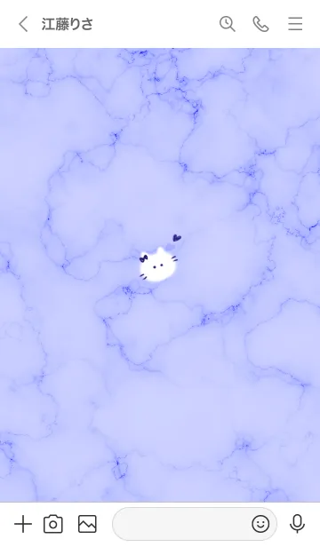 [LINE着せ替え] ～大理石と猫2♥パープル20_1～の画像3