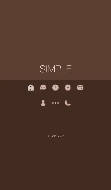 [LINE着せ替え] b21_25_ブラウン1-6の画像1