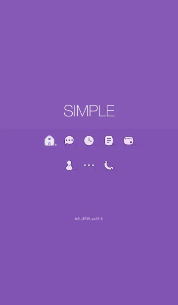 [LINE着せ替え] b21_25_パープル1-6の画像1