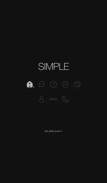 [LINE着せ替え] 622.25_黒/白2-3の画像1