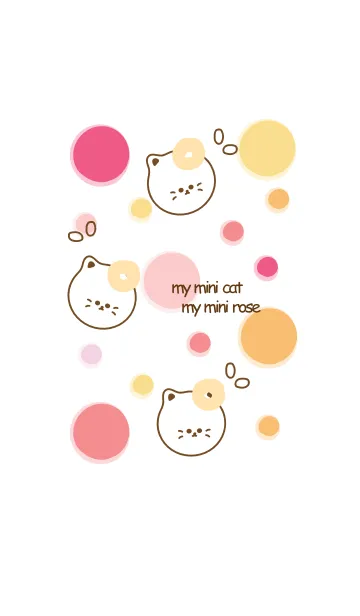 [LINE着せ替え] Cute cat & Cute rose 14の画像1