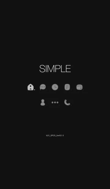 [LINE着せ替え] b21_25_黒/白2-9の画像1