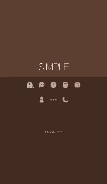 [LINE着せ替え] b21_25_ブラウン1-9の画像1