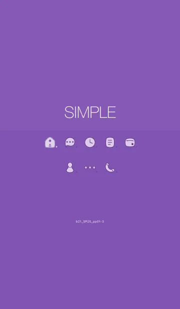 [LINE着せ替え] b21_25_パープル1-9の画像1