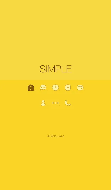 [LINE着せ替え] b21_25_イエロー1-9の画像1