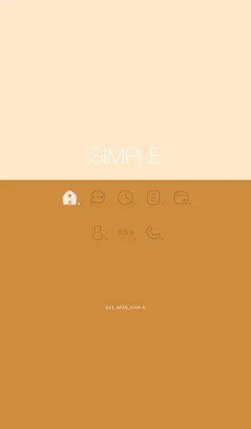 [LINE着せ替え] B22.26_ブラウン4-6の画像1