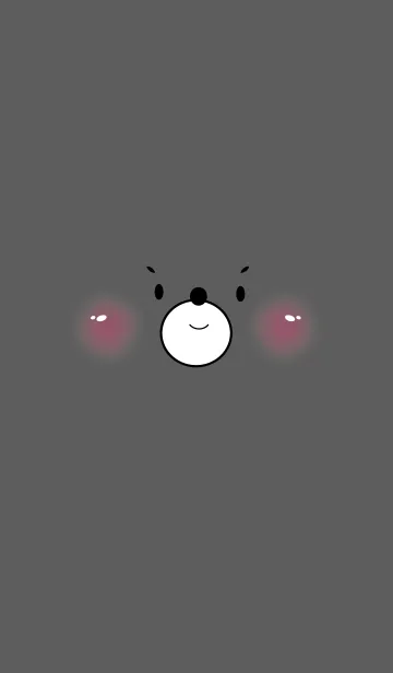 [LINE着せ替え] Face Black  Bear Simple Theme (JP)の画像1