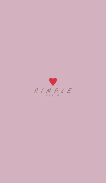 [LINE着せ替え] DUSKY PINK BROWN.SIMPLE -HEART- 9の画像1