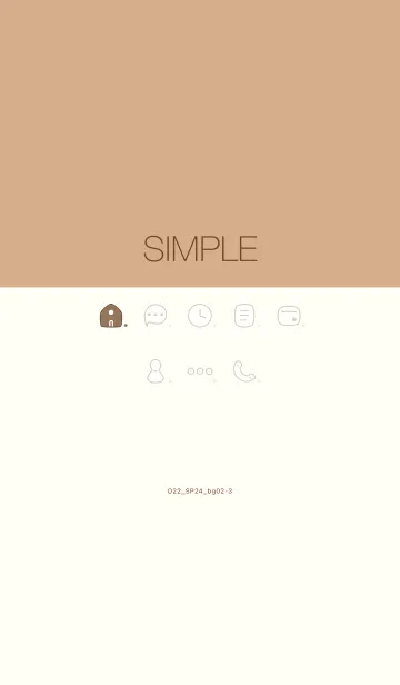 [LINE着せ替え] O22_24_ベージュ2-3の画像1