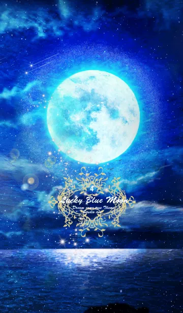 [LINE着せ替え] 運気上昇 Lucky Blue Moon5の画像1