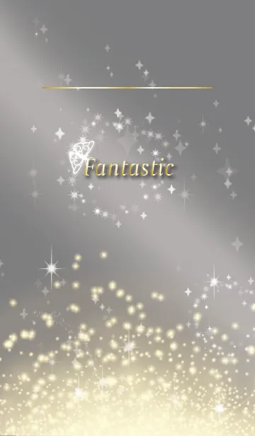 [LINE着せ替え] グレー : 幻想的な蝶の画像1