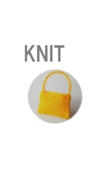 [LINE着せ替え] knit bag 008-yellow-の画像1