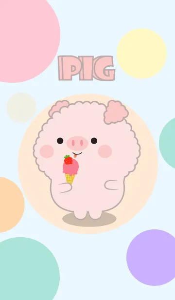 [LINE着せ替え] Color Cute Pig Pig  FuFu Theme (JP)の画像1