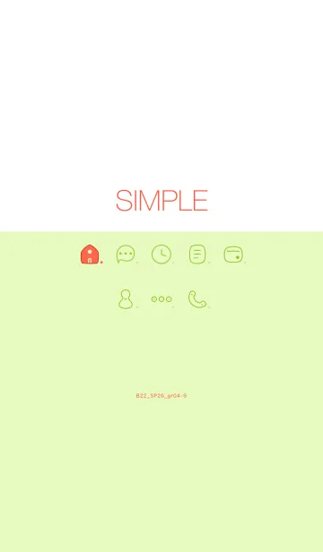 [LINE着せ替え] B22.26_グリーン4-9の画像1