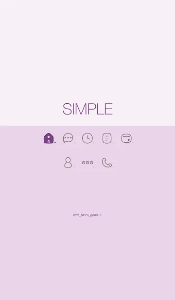 [LINE着せ替え] B22.26_パープル3-9の画像1