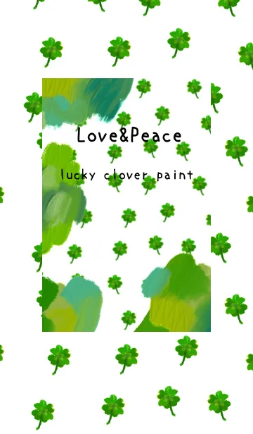 [LINE着せ替え] 油絵アート【lucky clover paint 54】の画像1