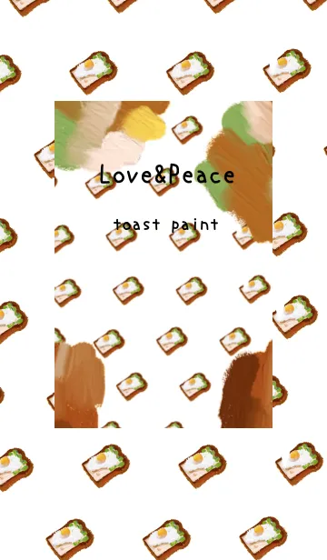 [LINE着せ替え] 油絵アート【toast paint 55】の画像1