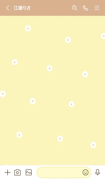 [LINE着せ替え] daisy_pattern (yellow beige)の画像3