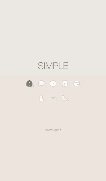 [LINE着せ替え] b22_25_ベージュ1-6の画像1